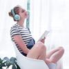 AILIHEN Kids Headphones for School Boys, Headphones with Microphone for Chromebook Laptop Computer Smartphone, 3.5mm Foldable Lightweight Headset for Teen Teenager (Lime Green) view 3