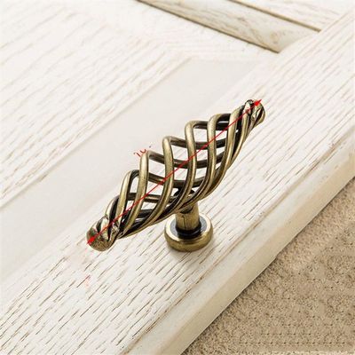 Geeyu Door Cabinet Handles, Hollow Out Birdcage Handles,Antique Bronze Cabinet Handles, Drawer Knobs,Wardrobe Door Pullers,Vintage Furniture Handle, Indoor Hardware (Color : 3103 Bronze)