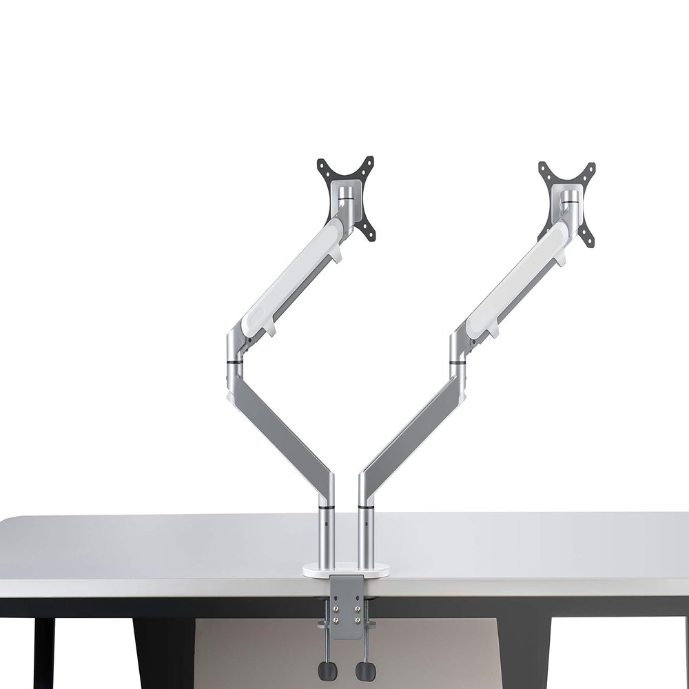 Alba Jamy Multidirectional Articulated Double Arm Screen, Metal Grey and Dark Grey