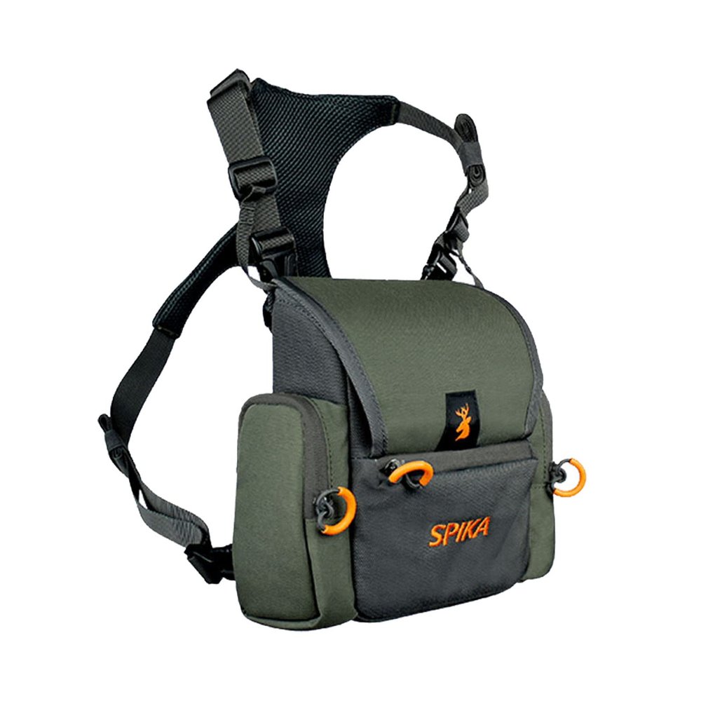 SPIKA Binocular Harness Chest Pack,Bino Harness with Waterproof Rangefinder Case,Bino Chest Case for Hunting