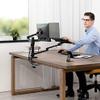 OL-3L Aluminum Silver Ergonomics 10"-17" Desk Laptop Stand 32" Monitor Desktop Bracket Computer Mount Full Motion Column bar (Black) view 2