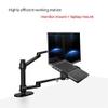 OL-3L Aluminum Silver Ergonomics 10"-17" Desk Laptop Stand 32" Monitor Desktop Bracket Computer Mount Full Motion Column bar (Black) view 3