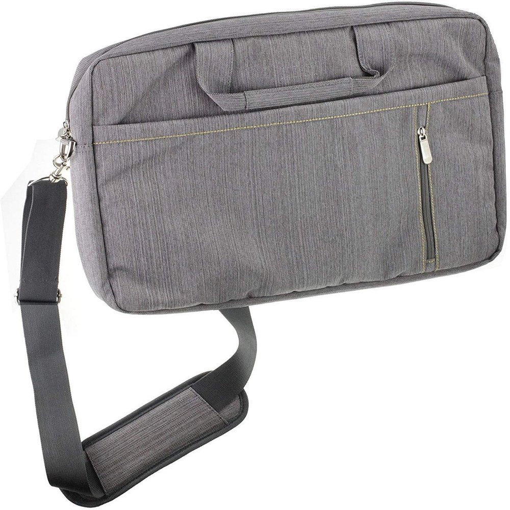 Navitech Grey Premium Messenger Bag - Compatible With Asus Transformer Book Flip TP200SA / Hp Elitebook Folio G1 / Toshiba PORTEGE Z20T-C-11H / Dell Venue Pro 10 2016
