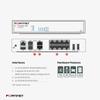 Fortinet FortiGate 81F Network Security/Firewall Appliance - 10 Port - 1000Base-T, 1000Base-X - Gigabit Ethernet - AES (256-bit), SHA-256 - 200 VPN - 10 x RJ-45 - 2 Total Expansion Slots - Desktop, Wa view 3