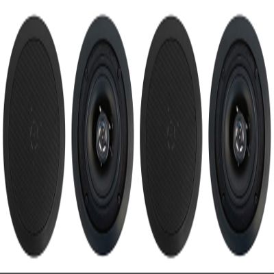 Rockville (4) CC525T Black 5.25" Commercial 70v Ceiling Speakers for Restaurant