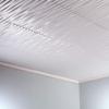 FASDE Dunes Vertical Decorative Vinyl 2ft x 2ft Glue Up Ceiling Panel in Gloss White (5 Pack) view 2