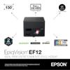 Epson EpiqVision Mini EF12 Smart Streaming Laser Projector, HDR, Android TV, Movies, Family Gaming, Portable, sound by Yamaha, 3LCD, Full HD 1080p, 1000 lumens Color & White Brightness Bluetooth Black view 2