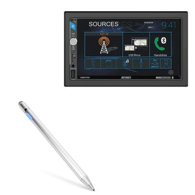 BoxWave Stylus Pen Compatible with Jensen CMM7720 - AccuPoint Active Stylus, Electronic Stylus with Ultra Fine Tip - Metallic Silver