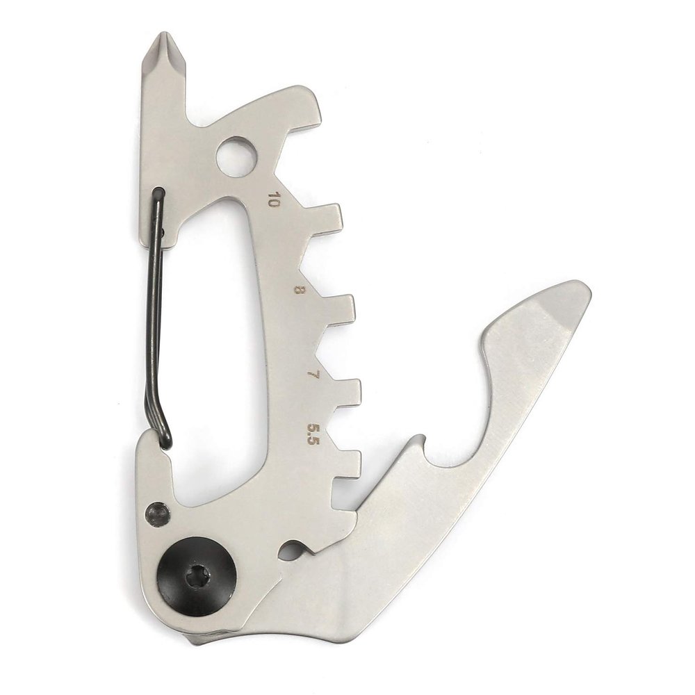 SWISS+TECH ST029015 10-in-1 Every Day Carry (EDC) Multi-Tool, w/Carabiner Clip (Single Pack)