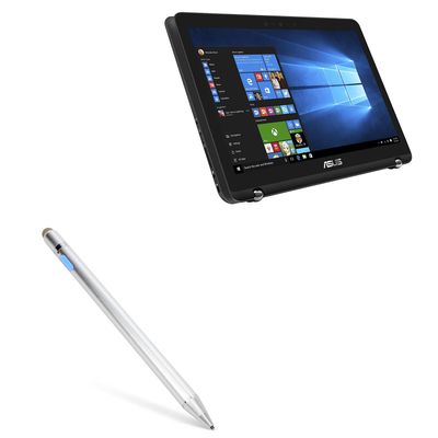 BoxWave Stylus Pen Compatible with ASUS ZenBook Flip UX560UQ - AccuPoint Active Stylus, Electronic Stylus with Ultra Fine Tip - Metallic Silver