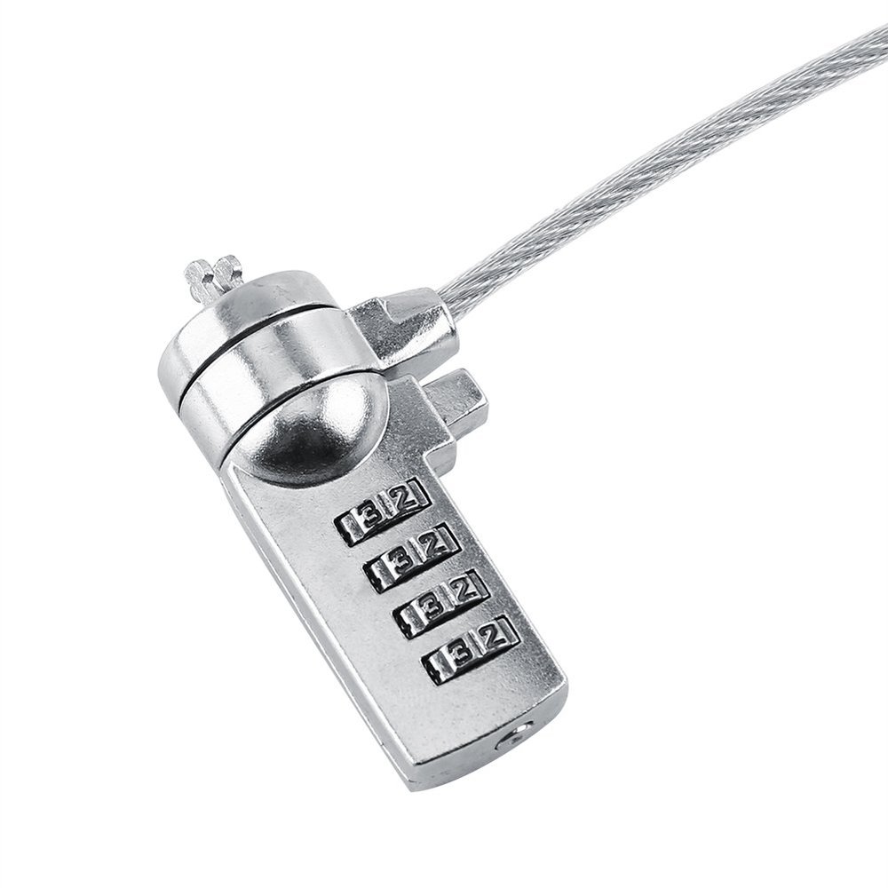4 Digit Password Laptop Combination Security Lock Cable Digit Password Lock Combination Security Lock Cable Chain Theft Deterrent Desktops for Notebooks