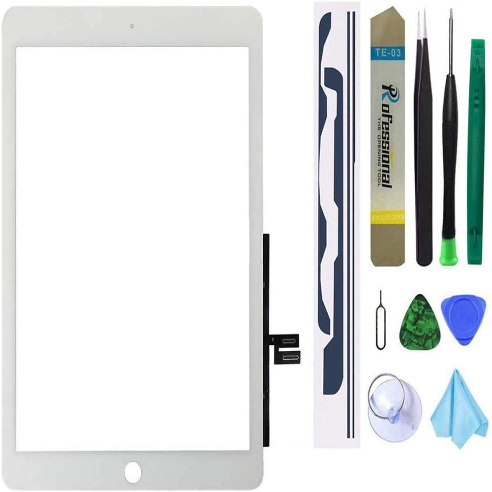 White Screen Replacement Compatible for iPad 7 7th Gen 2019 / iPad 8 8th Gen 2020 10.2" (A2197 A2198 A2200 A2270 A2428 A2429 A2430) Without Home Button+Professional Tool Kit