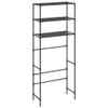 vidaXL 3-Tier Storage Rack - Over Laundry Machine Unit, Black - Stainless Steel Construction - 27.2"x11"x66.5" - Spacious Laundry Room Organizer view 1