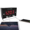 HANNLOMAX HX-131CR Alarm Clock Radio. PLL FM Radio, 1.2" Red LED Display, Bluetooth, USB Ports for 2.4A & 1A Charging/MP3 Playback, Night Light, AC Power Operation only. view 3