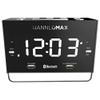 HANNLOMAX HX-131CR Alarm Clock Radio. PLL FM Radio, 1.2" White LED Display, Bluetooth, USB Ports for 2.4A & 1A Charging/MP3 Playback, Night Light, AC Power Operation only. view 2