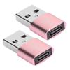 Vikye USB Interface Standard Fine Workmanship Professional Manufacturing Easy to Carry USB Adapter, TypeC Adapter, Compatible for OTG(Pink) view 2