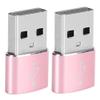 Vikye USB Interface Standard Fine Workmanship Professional Manufacturing Easy to Carry USB Adapter, TypeC Adapter, Compatible for OTG(Pink) view 4