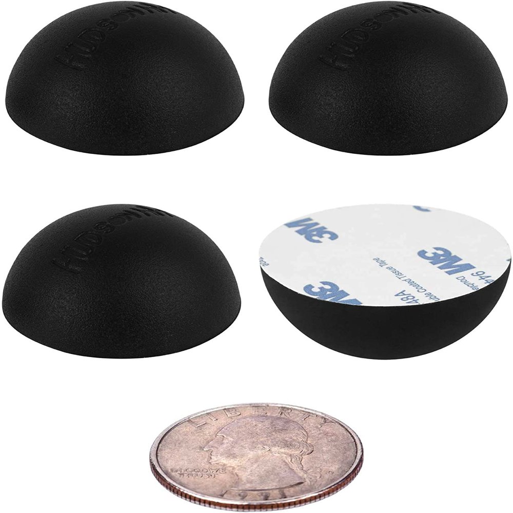 Silicone Speaker Isolation Feet (4-Pack, 1") Non-Skid Adhesive Pads for Turntable, Subwoofer & Audio Gear Anti-Vibration Damping, 20 Duro Rubber