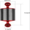 FEICHAO Carbon Fiber Float Buoyancy Aquatic Arm Dual Ball Floating Arm D60MM Camera Underwater Diving Tray (5 inch,Red) view 3