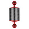 FEICHAO Carbon Fiber Float Buoyancy Aquatic Arm Dual Ball Floating Arm D60MM Camera Underwater Diving Tray (5 inch,Red) view 4