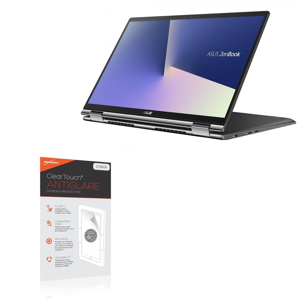 BoxWave Screen Protector Compatible With ASUS ZenBook Flip 13 UX362FA - ClearTouch Anti-Glare (2-Pack), Anti-Fingerprint Matte Film Skin