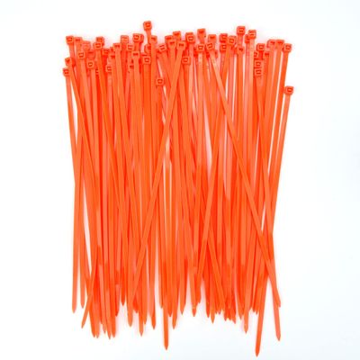 BOROLA Colorful Cable Zip Ties, 100 Packs Self Locking Wire Ties, Perfect for Home, Office, Garage and Workshop (Orange, 8 Inch)