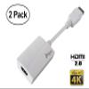 Ableconn DP-HD20A2, 2-Pack, DisplayPort 1.2 to HDMI 2.0 Active Adapter - DP 1.2 to HDMI 2.0 up to 4K UHD 3840x2160p view 2