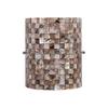 RADIANCE Goods Mosaic-Style Seashell Wall Sconce 8" Height view 2