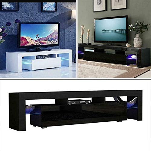 ASC TV Stand with LED Lights - Black