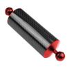 FEICHAO Carbon Fiber Float Buoyancy Aquatic Arm Dual Ball Floating Arm D60MM Camera Underwater Diving Tray (8 inch,Red) view 4