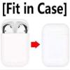 BLLQ 6 Pairs Super Thin Ear Tips Ear pod Covers Tips Compatible with Air Pod Both 2&1 Wireless Earphone, Fit in Earpod Case, 6 Colors 6 Pairs view 2