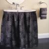 Better Home Premium Vinyl Sink Skirt Bath Vanity Cover Waterproof Luxurious Semi Circle Design (Black) view 1
