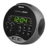 HANNLOMAX HX-129CR Alarm Clock Radio. PLL FM Radio, 0.6" Green LED Display, Bluetooth, USB Ports for 2.4A & 1A Charging/MP3 Playback (Grey) view 1