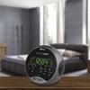 HANNLOMAX HX-129CR Alarm Clock Radio. PLL FM Radio, 0.6" Green LED Display, Bluetooth, USB Ports for 2.4A & 1A Charging/MP3 Playback (Grey) view 2