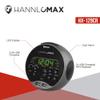 HANNLOMAX HX-129CR Alarm Clock Radio. PLL FM Radio, 0.6" Green LED Display, Bluetooth, USB Ports for 2.4A & 1A Charging/MP3 Playback (Grey) view 4