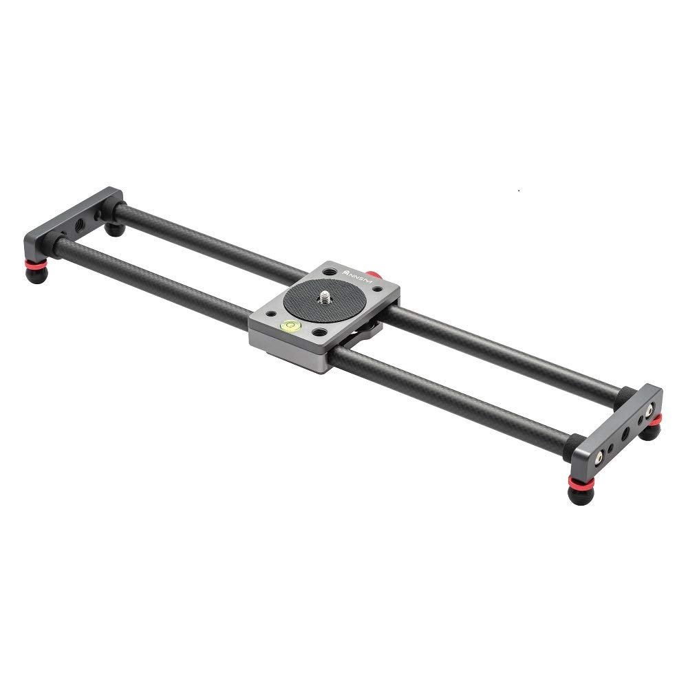 ANNSM 16 inches/40cm Mini Table Top Video Camera Slider Carbon Fiber Rail Rods for Smartphone iPhone Samsung DSLR Sony Canon Nikon Loading up to 11 lbs /5Kgs