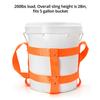 QWORK Durable Bucket Sling with Belly Bands for 5 Gallon Bucket, 200lbs Capacity view 2