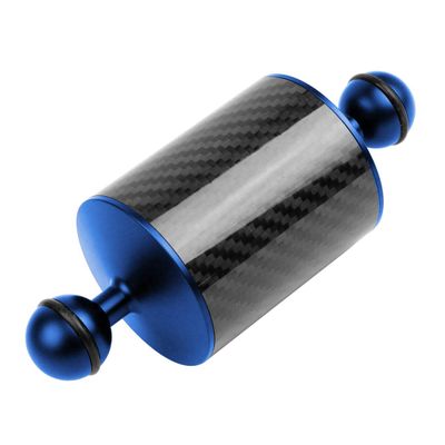 FEICHAO Carbon Fiber Float Buoyancy Aquatic Arm Dual Ball Floating Arm D60MM Camera Underwater Diving Tray (5 inch,Blue)
