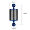 FEICHAO Carbon Fiber Float Buoyancy Aquatic Arm Dual Ball Floating Arm D60MM Camera Underwater Diving Tray (5 inch,Blue) view 3