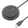 Upgraded USB Conference Microphone for Computer, 360 Omnidirectional Condenser Mic with Mute Key, Great for Video Conference, Gaming, Chatting, Skype, Plug & Play, Windows macOS, Ideal for Gift view 1