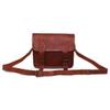 9" small Leather messenger bag shoulder bag cross body vintage messenger bag for women & men satchel man purse compatible with Ipad and tablet Brown view 2