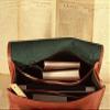 9" small Leather messenger bag shoulder bag cross body vintage messenger bag for women & men satchel man purse compatible with Ipad and tablet Brown view 3