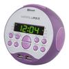 HANNLOMAX HX-129CR Alarm Clock Radio. PLL FM Radio, 0.6" Green LED Display, Bluetooth, USB Ports for 2.4A & 1A Charging/MP3 Playback (Purple) view 1