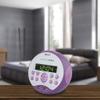 HANNLOMAX HX-129CR Alarm Clock Radio. PLL FM Radio, 0.6" Green LED Display, Bluetooth, USB Ports for 2.4A & 1A Charging/MP3 Playback (Purple) view 2