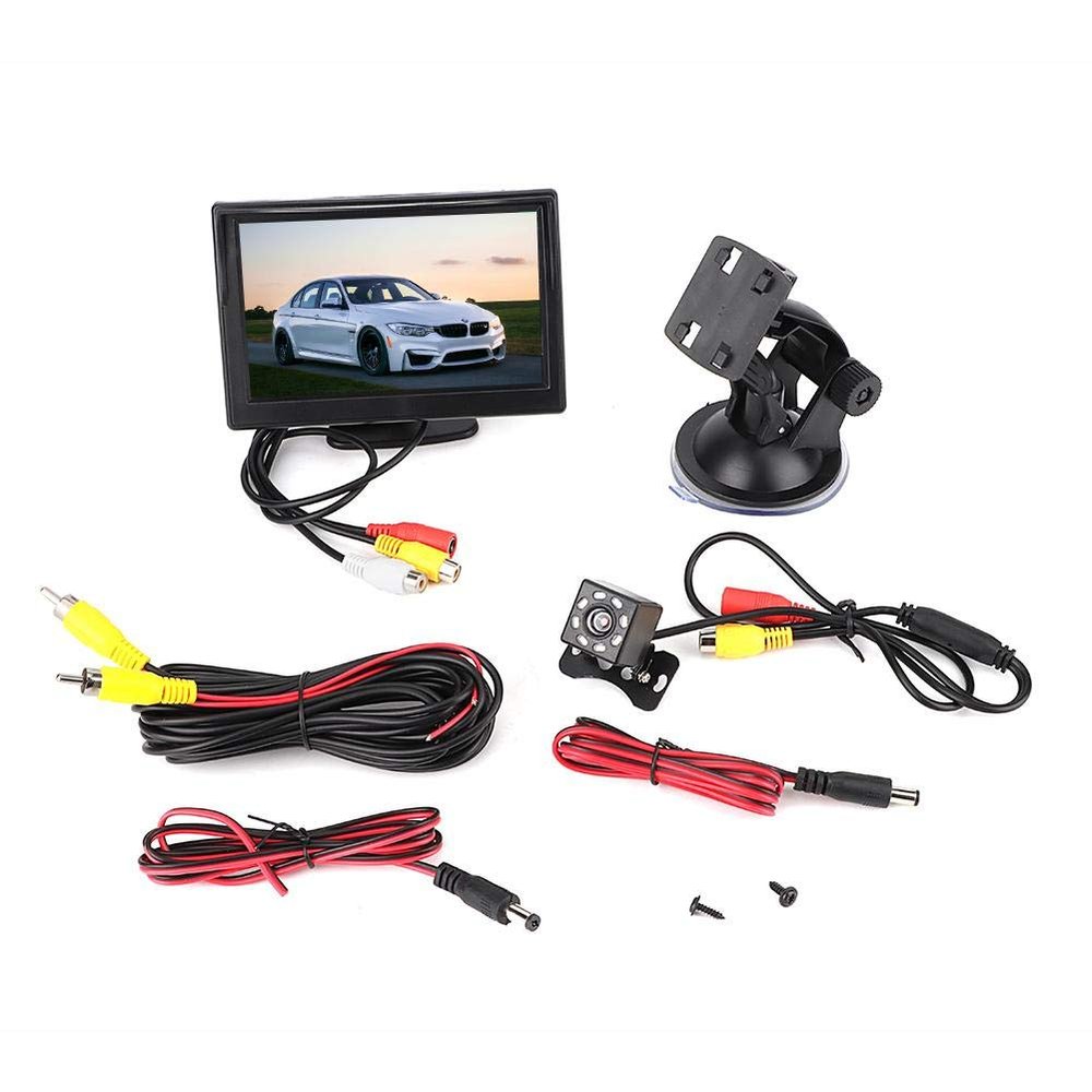 Car Stereo for Audio Systems 5 in Touch Screen Multimedia Radio GPS Navigation Car TFT LCD Monitor 2CH Video Input Car Radio Bluetooth FM Radio Receiver with 8LEDs Night Vision Camera