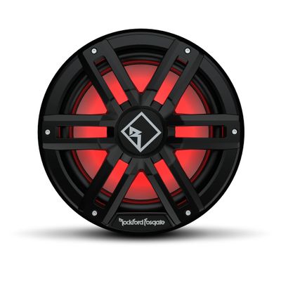 Rockford Fosgate M2D2-12SB Color Optix 12" DVC 2-Ohm Multicolor LED Lighted Marine Subwoofer for Sealed Enclosure - Black/Stainless