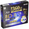 Yamazen BD-R BD-R5DLC Blu-ray Disc for Single Recording, Full HD Recording, Digital Broadcast Recording, 1-4x Speed, 5 Pieces, 50GB with Case view 1