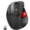 ELECOM EX-G Left Handed Trackball Mouse, 2.4 GHz USB Wireless, Ergonomic, Thumb Control, Tracking Roller Ball, 6 Programmable Buttons, Tilt Scroll view 1