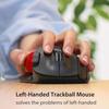 ELECOM EX-G Left Handed Trackball Mouse, 2.4 GHz USB Wireless, Ergonomic, Thumb Control, Tracking Roller Ball, 6 Programmable Buttons, Tilt Scroll view 2