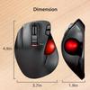 ELECOM EX-G Left Handed Trackball Mouse, 2.4 GHz USB Wireless, Ergonomic, Thumb Control, Tracking Roller Ball, 6 Programmable Buttons, Tilt Scroll view 3